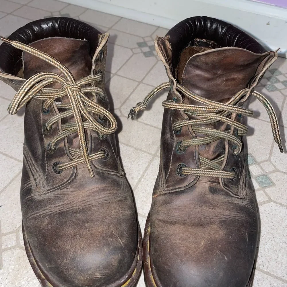 Vintage Dr Martens 939 Ben Boots Brown Leather Made In England Men Sz 8 UK 9 US
